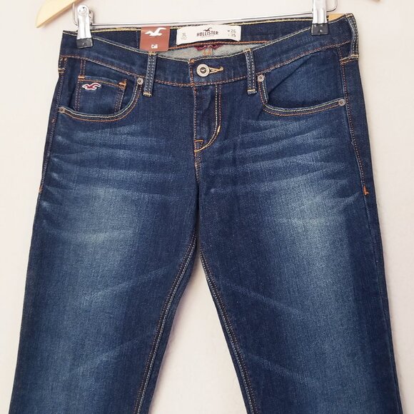 NEW Hollister Cali Flared SoCal Stretch Row Rise Denim Jean Blue 26x35 $50 Y2K - Picture 15 of 16
